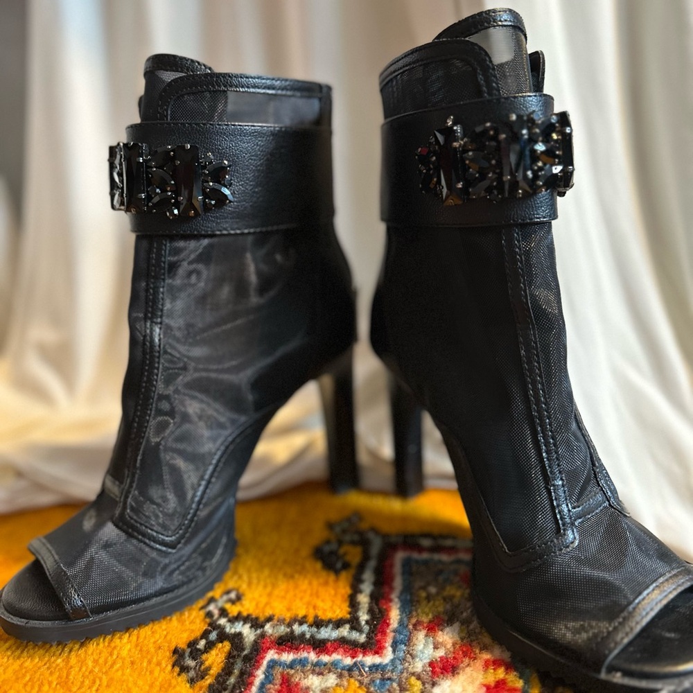 Karl Lagerfeld Blayze Peep-toe Mesh Bootie